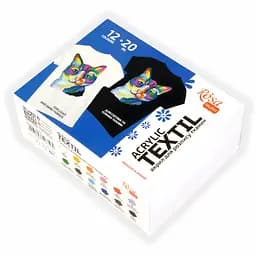 Набір фарб для розпису тканин CAT 12×20 мл Rosa Talent