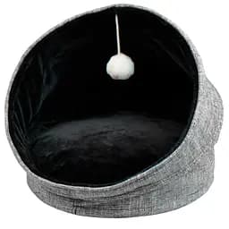 Будинок для кота з іграшками Croci Iglooo Glam. Складна 44x44x48 см (сірий)