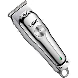 Машинка для стрижки волосся, вусів та бороди VGR V-071 бездротова з USB зарядкою 5W срібляста (24322-V-071_277)