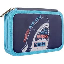 Пенал твердий Smart HP-01 Shark, 13х21х4 см, синій (532814)