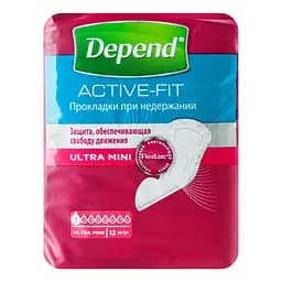 Урологічні прокладки Depend Ultra Mini Liner 12 шт. - мініатюра 2