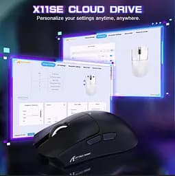 Мишка ігрова бездротова Attack Shark X11se black  - мініатюра 3