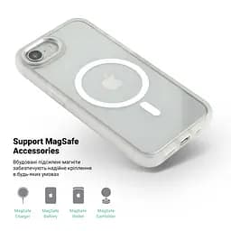 Чехол Apple iPhone 16e/17e, Unit MagSafe, белый, прозрачный, магсейф, противоударный, магнитный, панель-накладка с поддержкой MagSafe, с поддержкой беспроводной зарядки, TPU+PC, защита всего корпуса, ударопрочный, ArmorStandart (ARM83877) - мініатюра 4