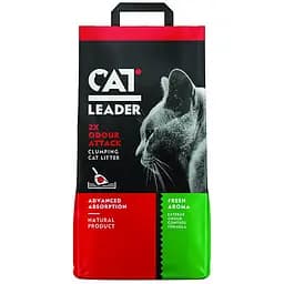 Cat Leader Clumping 2xOdour Attack Fresh 10 кг двойная свежесть ультракомкующийся наполнитель в кошачий туалет