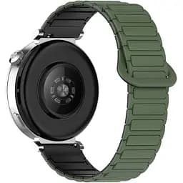 Ремінець DK CDK для Xiaomi Amazfit Pop 3R 22mm Silicone Shaped Magnetic Band (018823) (green / black) - мініатюра 2