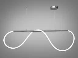 Якісна сучасна світлодіодна люстра шланг потужністю 22 Вт, срібного кол