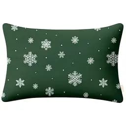 Наволочка Cosas Snowflakes forest фланелева 70х70 см зелена (Flannel_SnowflakesForest_70x70) - мініатюра 1