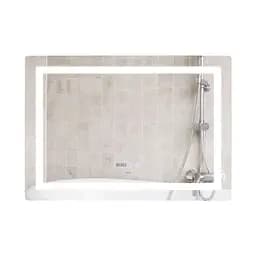 Зеркало Qtap Mideya 1000x700 с LED-подсветкой Touch, с антизапотеванием, с часами, диммером яркости QT2078NCF10070W