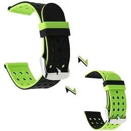 Двойной ремешок Primo с перфорацией для часов Huawei Watch 2 Black Green