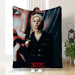 Плед плюшевий 3D Stray Kids NEW Фенікс 160х200 см