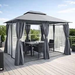 Павільйон садовий Garden Line Totem grey з москітною сіткою