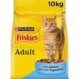 Сухой корм для кошек Friskies с лососем и овощами 10 кг