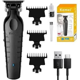 Аккумуляторная машинка для стрижки + 3 насадки, USB, Kemei KM-2299