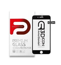 Захисне 3D скло для Apple iPhone 7 Plus/8 Plus, Icon 3D, загартоване, 9H, загартоване скло, повне проклеювання, протиударне, глянсове з олеофобним покриттям, на весь екран, сумісне з чохлами, проста установка, ArmorStandart (ARM55982-GI3D-BK)