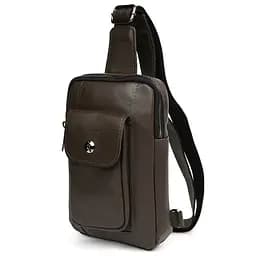 Мужской коричневый слинг из кожи Наппа TARWA 27.5х18х4 см sum0028234