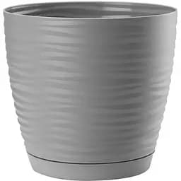 Горщик для квітів Form-Plastic Sahara mini-23 з підставкою 6 л сірий (3041-055)