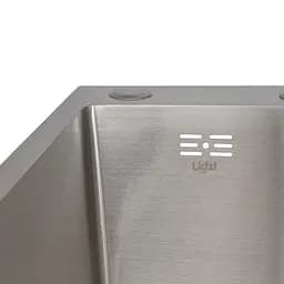 Кухонна мийка інтегрована Lidz Handmade H6350R крило праворуч (LDH6350BRUR45587) Brushed Steel 3,0/1,0 мм, Нержавіюча сталь - мініатюра 4