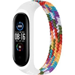 Ремінець BeCover Elastic Nylon Style для Xiaomi Mi Smart Band 5 / Mi Smart Band 6 Size M Rainbow (706154)