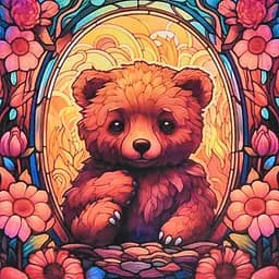 Алмазна мозаїка Strateg Ведмедик 30х30 см (DEEX16288)