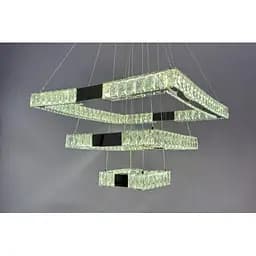 Люстра Linisoln 7965-60x40x20 CH метал, кришталь, LED, 100Вт, 15-17м², пульт dimmer, висота 120-50 см, ширина 60x40x20 см