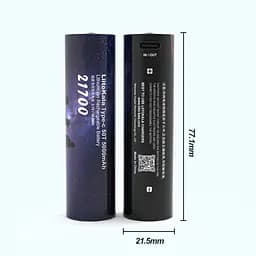 Акумулятор літієвий LiitoKala Type c-50T 21.5*77mm на 5000мАг - мініатюра 2