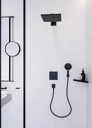 Склянка підвісна Hansgrohe AddStoris Matt Black/скло 41749670 чорний матовий - мініатюра 6
