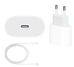 Комплект iPhone OEM USB-C 20W та кабель USB-C to Lightning адаптер + шнур сумісний з iPhone, iPad білий - мініатюра 2