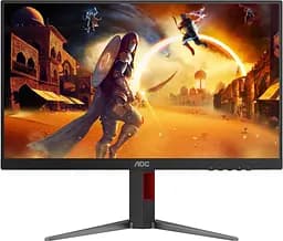 Монітор TFT 23.8" AOC 24G4HA, IPS, 200Гц, 2xHDMI, DP, HAS, Pivot, колонки, чорно-червоний (24G4HA) - мініатюра 10