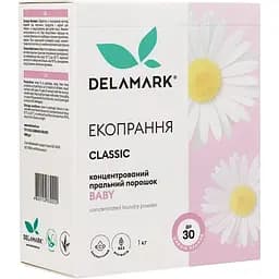Бесфосфатный cтиральный порошок DeLaMark Royal Powder Baby Ромашка 1 кг