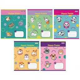 Зошити учнівські 12 аркушів коса лінія 766930, 25 шт. в упаковці