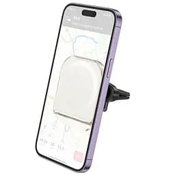 Автодержатель Hoco H42 Crystal ring magnetic (air outlet) White