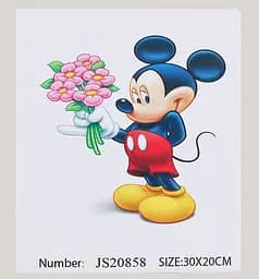 Алмазная мозаика "Микки Маус" JS 20858, 20х30 см, в коробке (6900066269653)