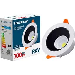 Cвітильник стельовий світлодіодний Enerlight Ray 7Вт 4000К (RAY7COB90N)