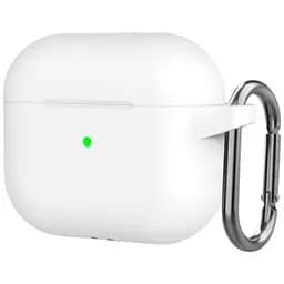 Чохол з карабіном CasePro Silicone Case для AirPods Pro 2 2022 White