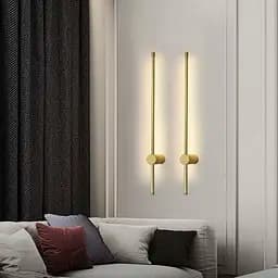 Сучасне лінійне бра в латунному каркасі довжиною 80 см Арт. WJ 014/800 AB Line F