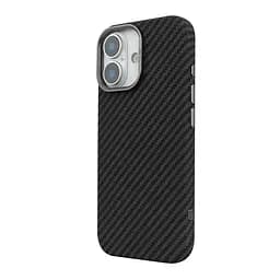 Карбоновый чехол для Apple iPhone 17, LikeCarbon2 MagCase, черный, тонкий защитный чехол-панель из поликарбоната с магнитами N52, MagSafe, противоударный, совместим с беспроводной зарядкой, приподнятые края для защиты камеры, ArmorStandart (ARM86257) - мініатюра 5