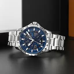 Наручний годинник чоловічий 9337SIBU Silver-Blue Skmei acs0030894 - мініатюра 4