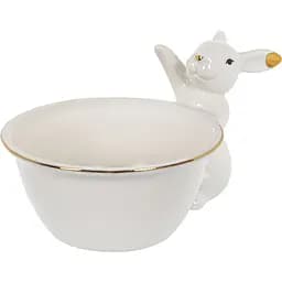 Декоративний салатник Lefard Кролик 19 см білий (149-477)