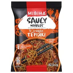 Вермишель быстрого приготовления Мивина Saucy Noodle с ростками бамбука со вкусом Терияки 92.5 г