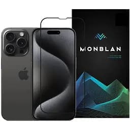 Захисне скло Monblan для iPhone 16 Plus/15 Plus/14 Pro Max 2.5D Anti Static 0.26 mm [Dust-Proof] Black