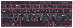 Клавіатура для ноутбука Lenovo IdeaPad (V380) Black, (Red Frame)
