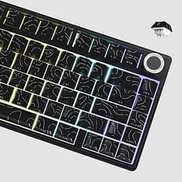 Набір кейкапів PBT Black Lines / 97 шт / OEM-профіль / Black - мініатюра 7