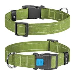 Ошейник для собак хлопчатобумажная тесьма CoLLaR Брезент пластиковый фастекс L Ш 35 мм Д 46-69 см