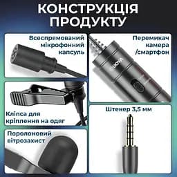 Мікрофон Boya Black (BY-M1S) - мініатюра 3