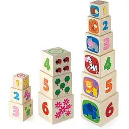 Кубики-пірамідка Viga Toys з цифрами дерев'яні (50392) - мініатюра 2