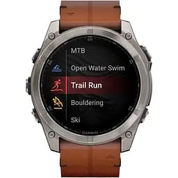Смарт-годинник Garmin Fenix 8 AMOLED Sapphire 51mm Titanium with Chestnut Leather Band [010-02905-40] [115083] - мініатюра 9