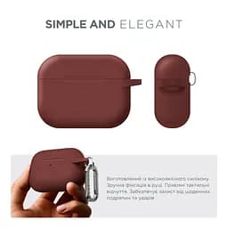Силіконовий чохол для навушників Apple AirPods Pro 2 2022, Hang Case, коричневий, ультратонкий захисний кейс товщиною 2 мм, захист від подряпин, пилу та ударів, компактний, з карабіном для кріплення, ArmorStandart (ARM68599) - мініатюра 2