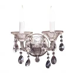 Бра Brille CR-411W/2CH настенное накладное хрустальное свеча барокко