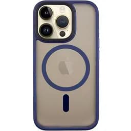 Чохол Epik TPU+PC Metal Buttons with MagSafe для Apple iPhone 16 Pro Max 6.9 Синій