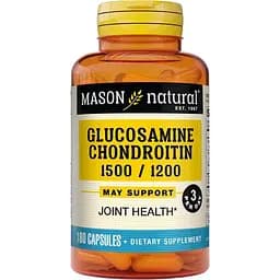 Глюкозамин и хондроитин Mason Natural Glucosamine Chondroitin 1500/1200, 180 капсул